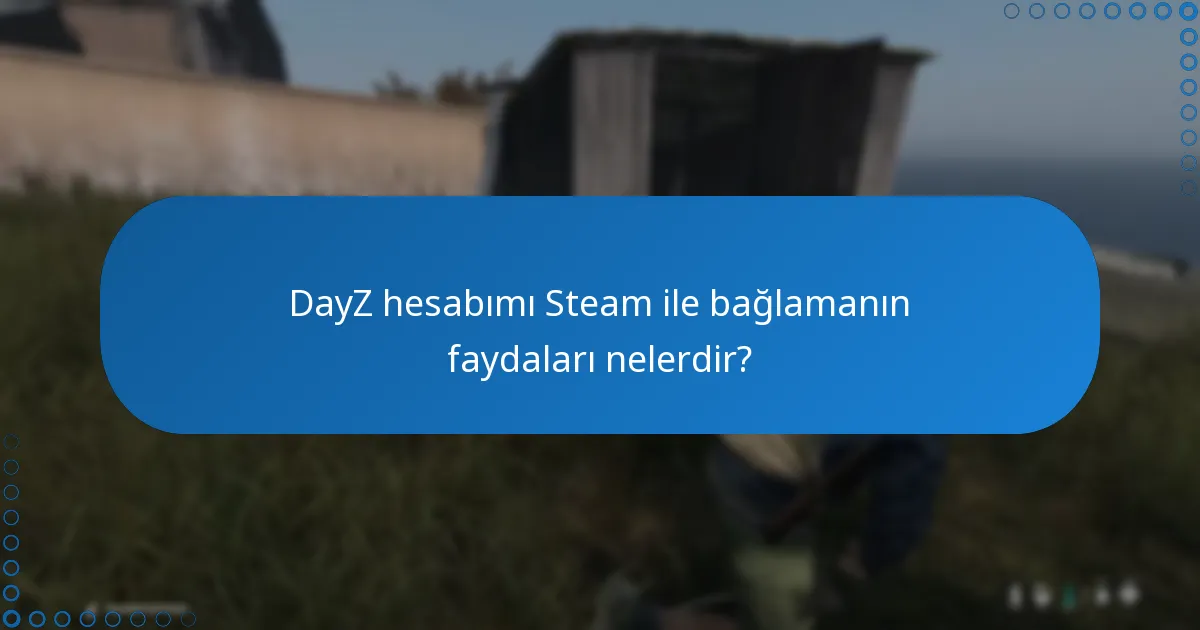 DayZ hesabımı Steam ile bağlama sürecinde hangi adımlar yer alıyor?
