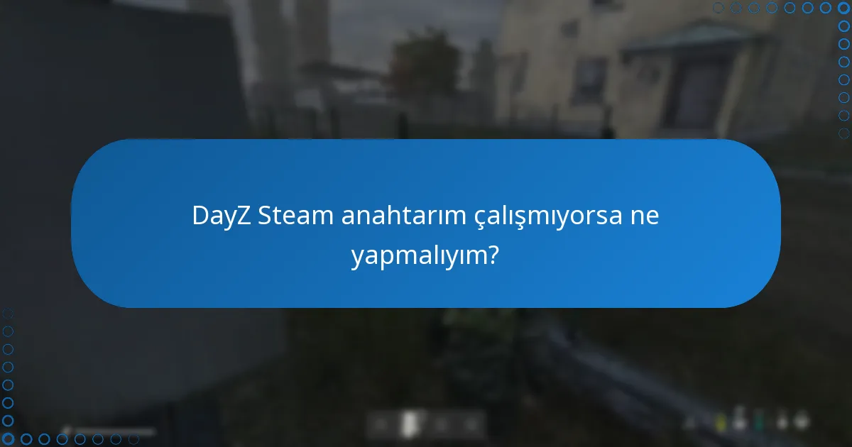DayZ Steam anahtarımı nerede girebilirim?