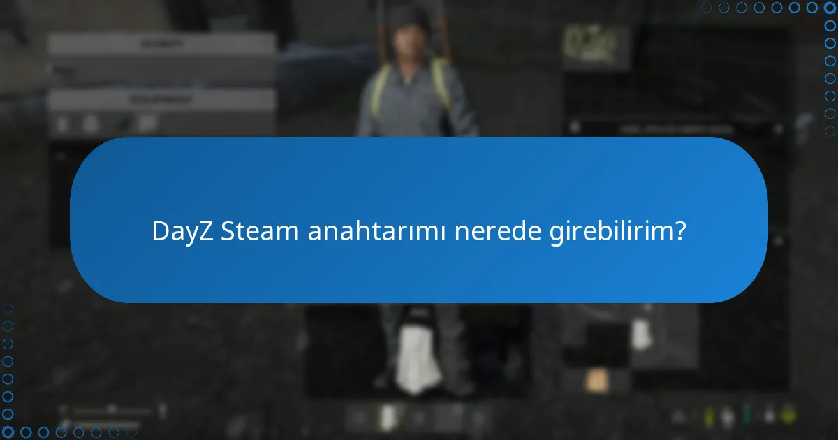 DayZ Steam anahtarını kullanırken yaygın sorunlar nelerdir?