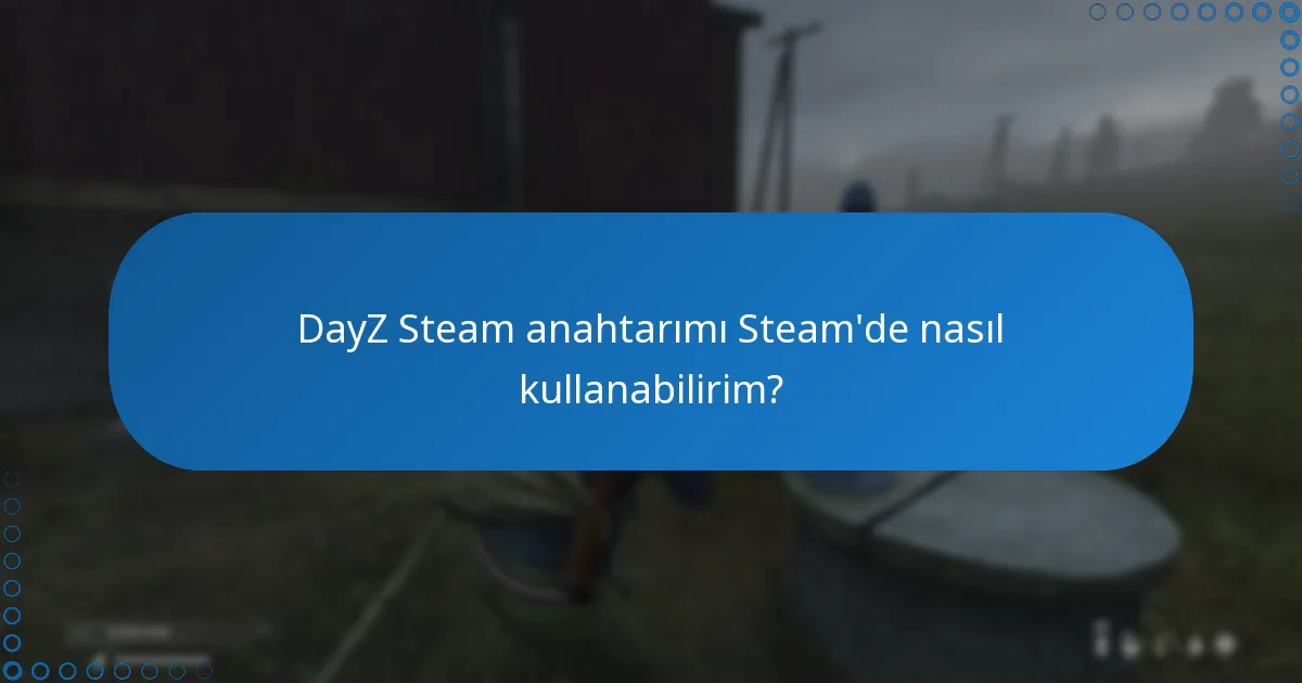 DayZ Steam anahtarını kullanma sürecinde doğrulama ne anlama geliyor?