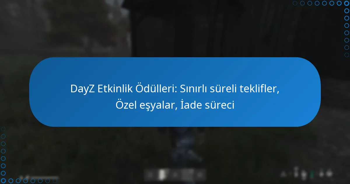 DayZ Etkinlik Ödülleri: Sınırlı süreli teklifler, Özel eşyalar, İade süreci