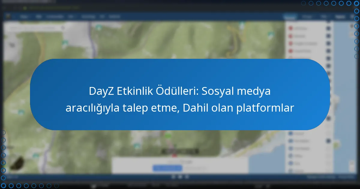 DayZ Etkinlik Ödülleri: Sosyal medya aracılığıyla talep etme, Dahil olan platformlar
