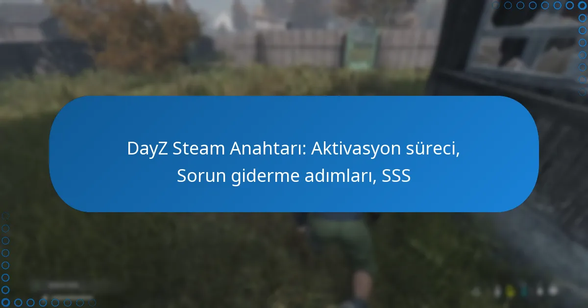 DayZ Steam Anahtarı: Aktivasyon süreci, Sorun giderme adımları, SSS