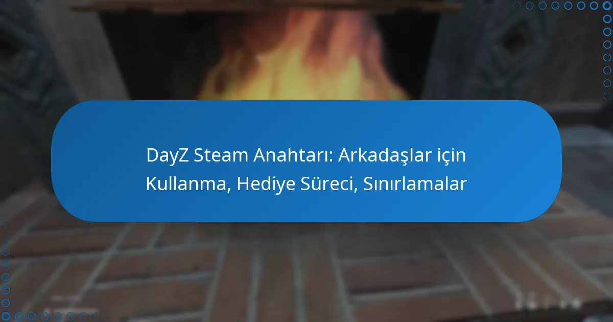 DayZ Steam Anahtarı: Arkadaşlar için Kullanma, Hediye Süreci, Sınırlamalar