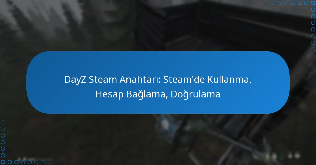 DayZ Steam Anahtarı: Steam’de Kullanma, Hesap Bağlama, Doğrulama